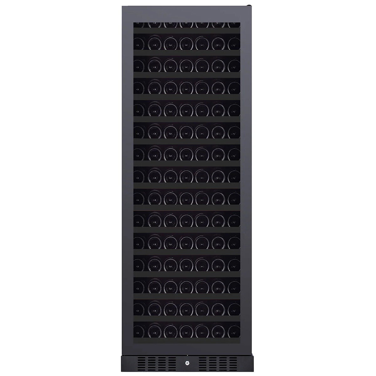 Grand Cru 183 Bottle Single Zone Wine Fridge - Black Glass Door, UV Protection, 490L - GCWF183SZBLK