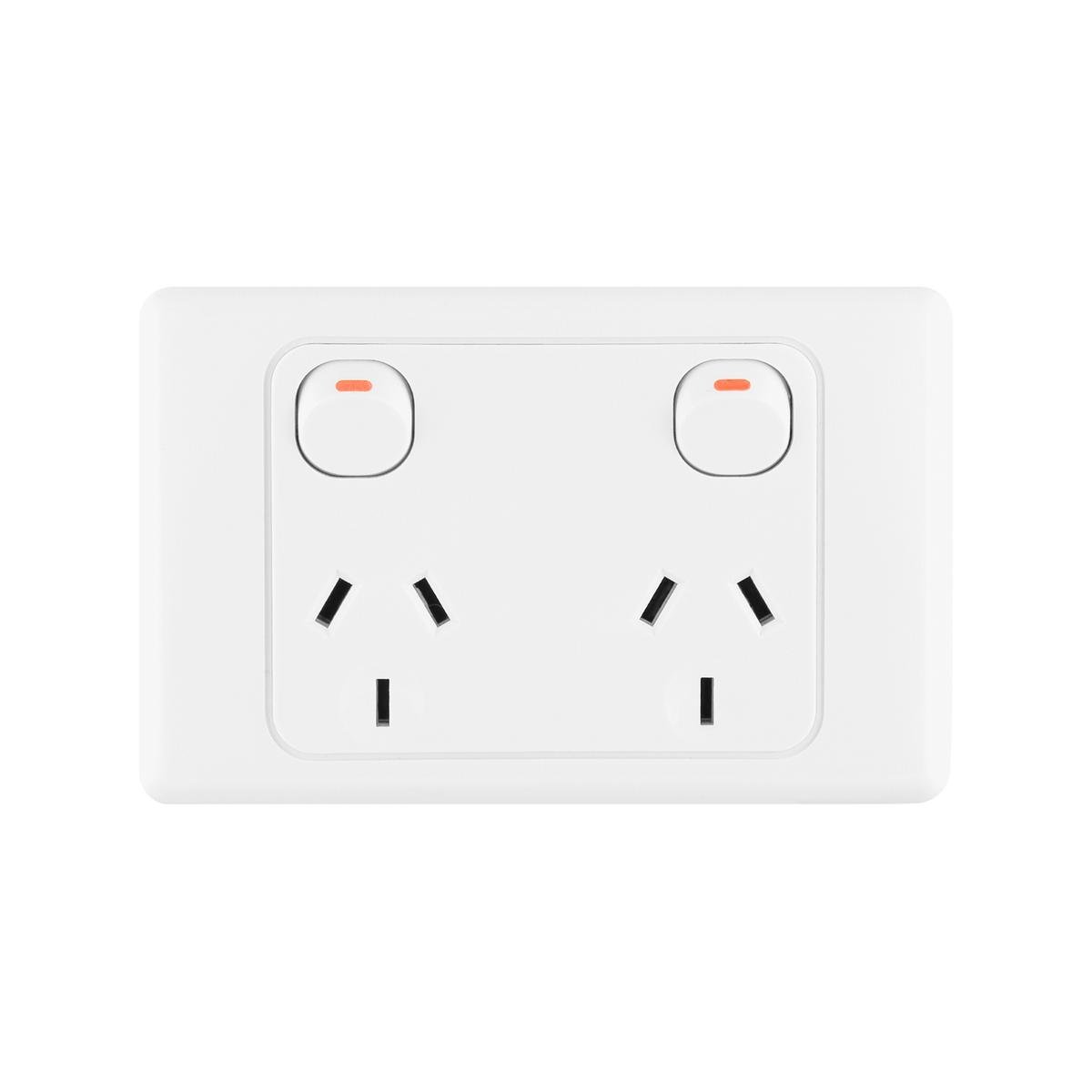 Deta 15A Double Power Point - 2 Outlets - Polycarbonate - Heavy Duty - SuperSaverAU - view 1