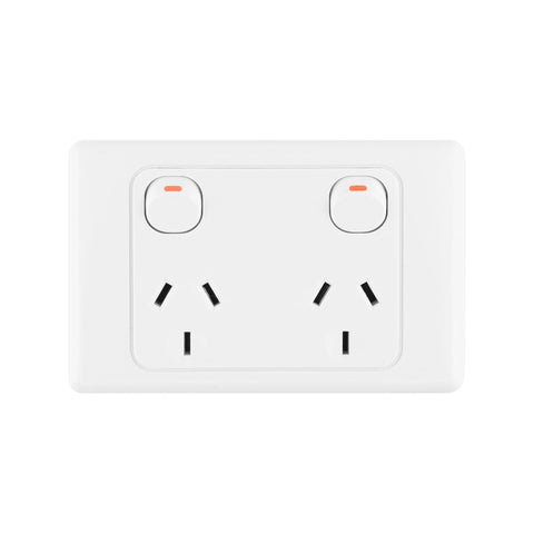 Deta 15A Double Power Point - 2 Outlets - Polycarbonate - Heavy Duty - SuperSaverAU - view 1