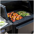 Masterbuilt half-grate griddle insert - reversible cast iron, flat and ridged sides, black - MB20183725