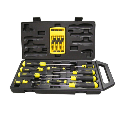 Stanley 16 Piece Screwdriver Set - Cushion Grip - Bi-Material - Durable - SuperSaverAU - view 1