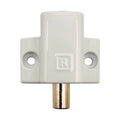 Remsafe White Window & Door Mini Push Lock - Lockable, White Powdercoat Steel