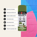 White Knight Squirts Bright Green Gloss Spray Paint 310g - Solvent-Based, UV Resistant
