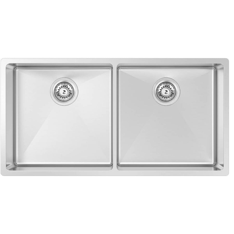 Abey Alfresco Double Bowl Sink - Marine Grade 316 Stainless Steel, Flush Mount or Undermount - FRA400D