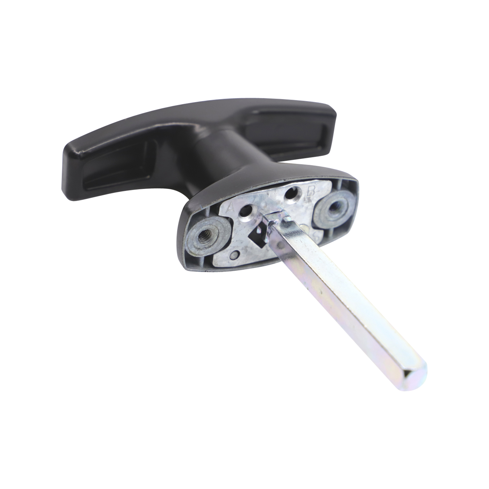 Liftaway Black Rear Fix T-Handle Garage Door Lock, Steel, 2 Keys