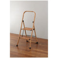 L.T. Williams 2 Step Ladder with Bar - Woodgrain Aluminium - 120kg Load Capacity - 9757