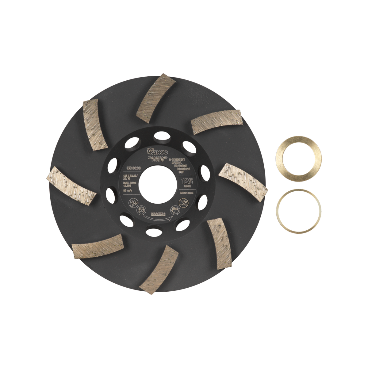 Kango 125mm 8 Segment Spiral Diamond Grinding Cup - Efficient Grinding Tool - SuperSaverAU - view 1