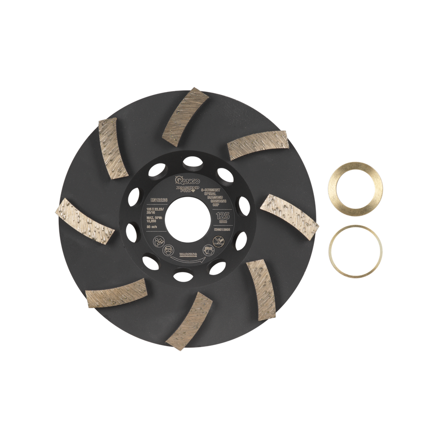 Kango 125mm 8 Segment Spiral Diamond Grinding Cup - Efficient Grinding Tool - SuperSaverAU - view 1