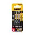 Dewalt Flextorq Screwdriver Bit - 57mm SQ1 - 3 Pack - Impact Absorption - SuperSaverAU - view 3