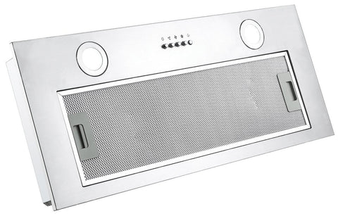 Beko 70cm Undermount Rangehood - Stainless Steel - 650m³/h, 3 Fan Speeds, Dual LED Lamps - BRH70UX