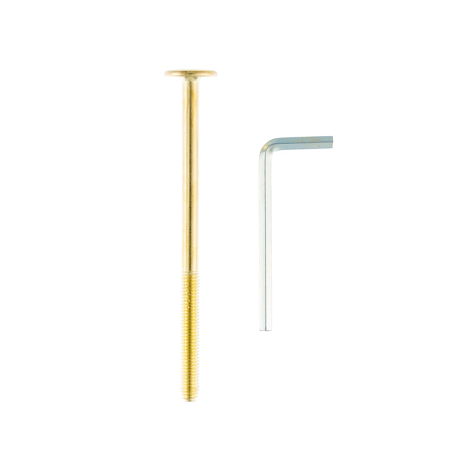 Taskmaster M6 x 100mm Electro Brass Connector Bolts - 4 Pack