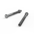 Zenith M12 x 120mm Hot Dip Galvanised Hex Head Bolt and Nut - 4.6 Grade Steel