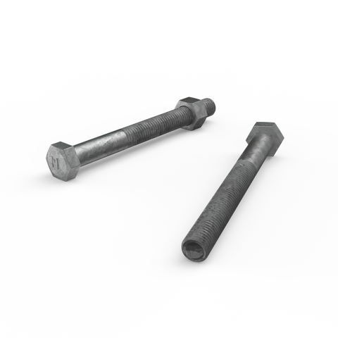 Zenith Hot Dip Galvanised Hex Head Bolts M12 x 120mm 4.6 Grade Steel - SuperSaverAU - view 1
