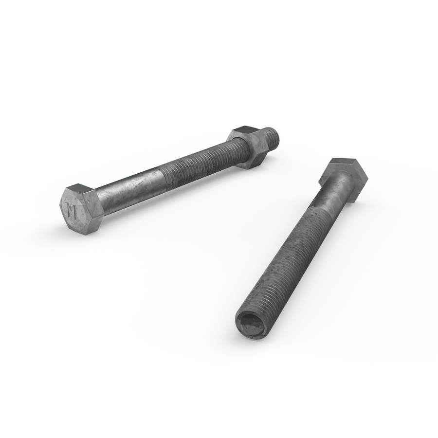 Zenith Hot Dip Galvanised Hex Head Bolts M12 x 120mm 4.6 Grade Steel - SuperSaverAU - view 1