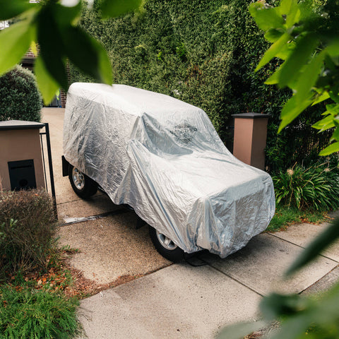 Weathershield Outdoor SUV Car Cover - Silver, PU-Coated Oxford