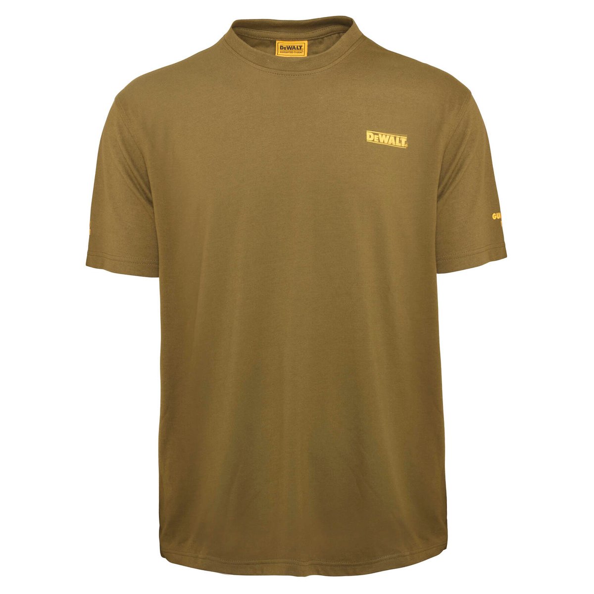 DEWALT Typhoon Crew Neck Shirt L - Olive - Durable Cotton/Polyester Blend - 50+ UPF Sun Protection - SuperSaverAU - view 1