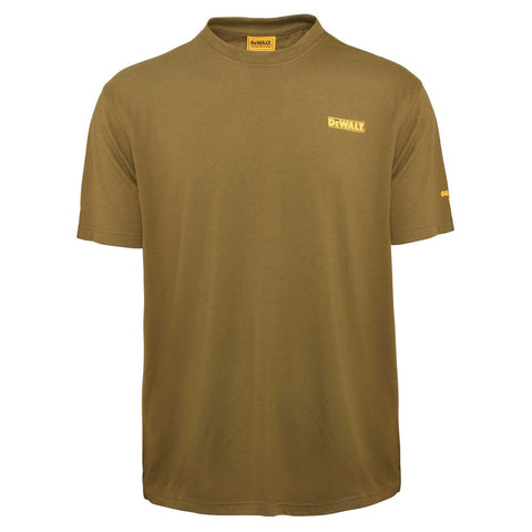 Dewalt Olive Typhoon Crew Neck Shirt XL - 65% Cotton 35% Polyester - UPF 50+ - SuperSaverAU - view 1