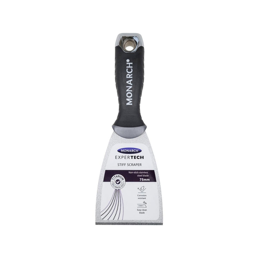 Monarch Expertech Stiff Scraper - 75mm - Stainless Steel - Non-Stick - SuperSaverAU - view 1