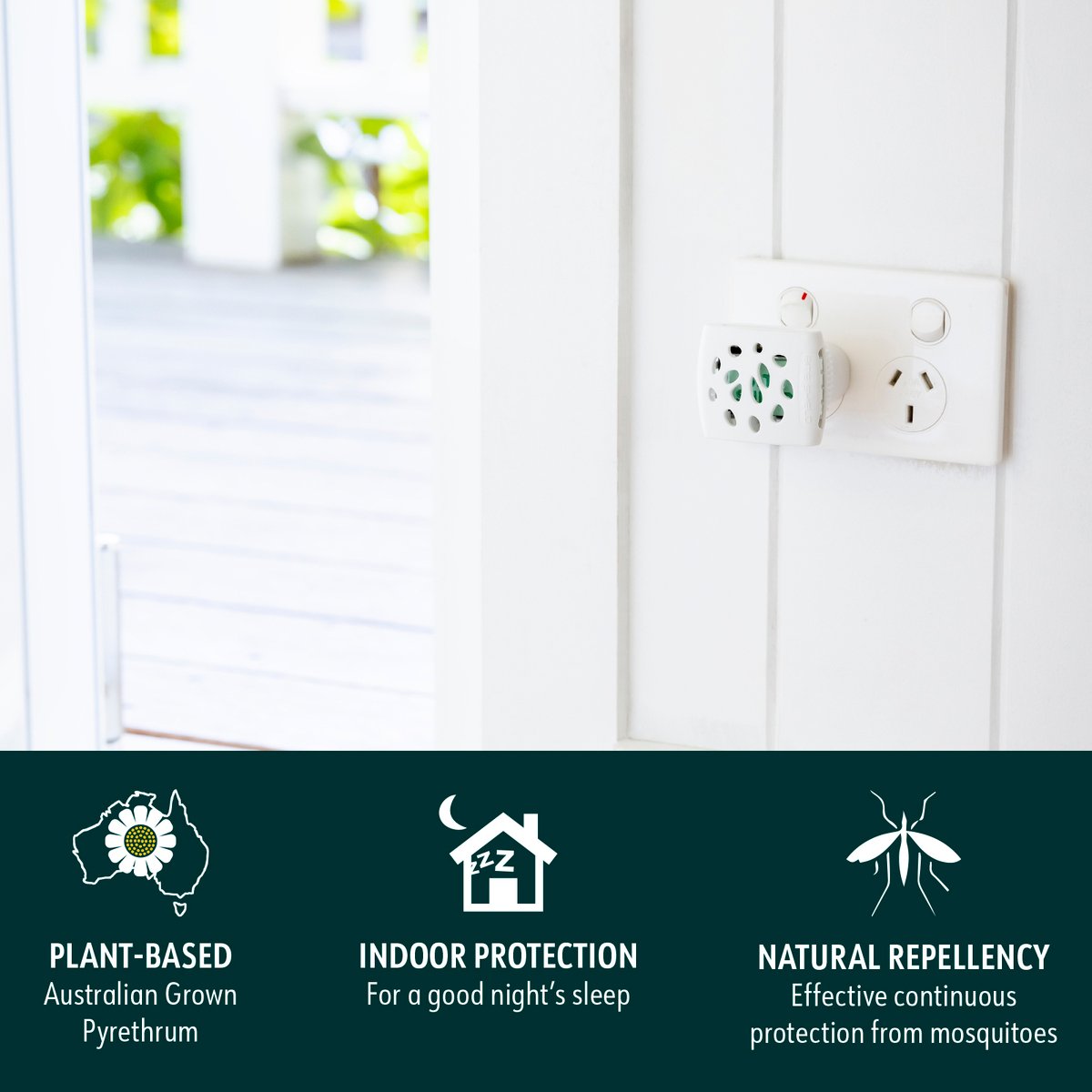 Bite Shield Natural Plug-in Mosquito Repeller - 1 Unit - 20 Refill Mats - 240V - SuperSaverAU - view 2