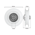 Rolltrak Nylon Concave Roller - 36mm - 25kg Capacity - White - SuperSaverAU - view 2