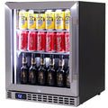 Schmick 89L bar fridge - Stainless steel trim, matte black body, heated door, left-hinged - SK86L-HD