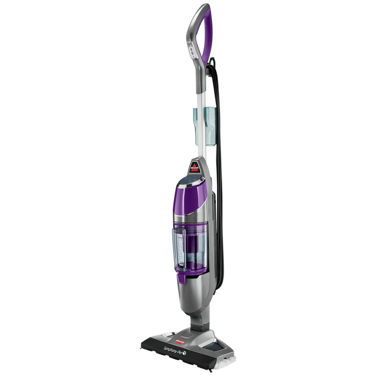 Bissell Symphony Pet Vacuum and Steam Cleaner - Vacuums and Steams at Once - Grey and Purple - 1977F