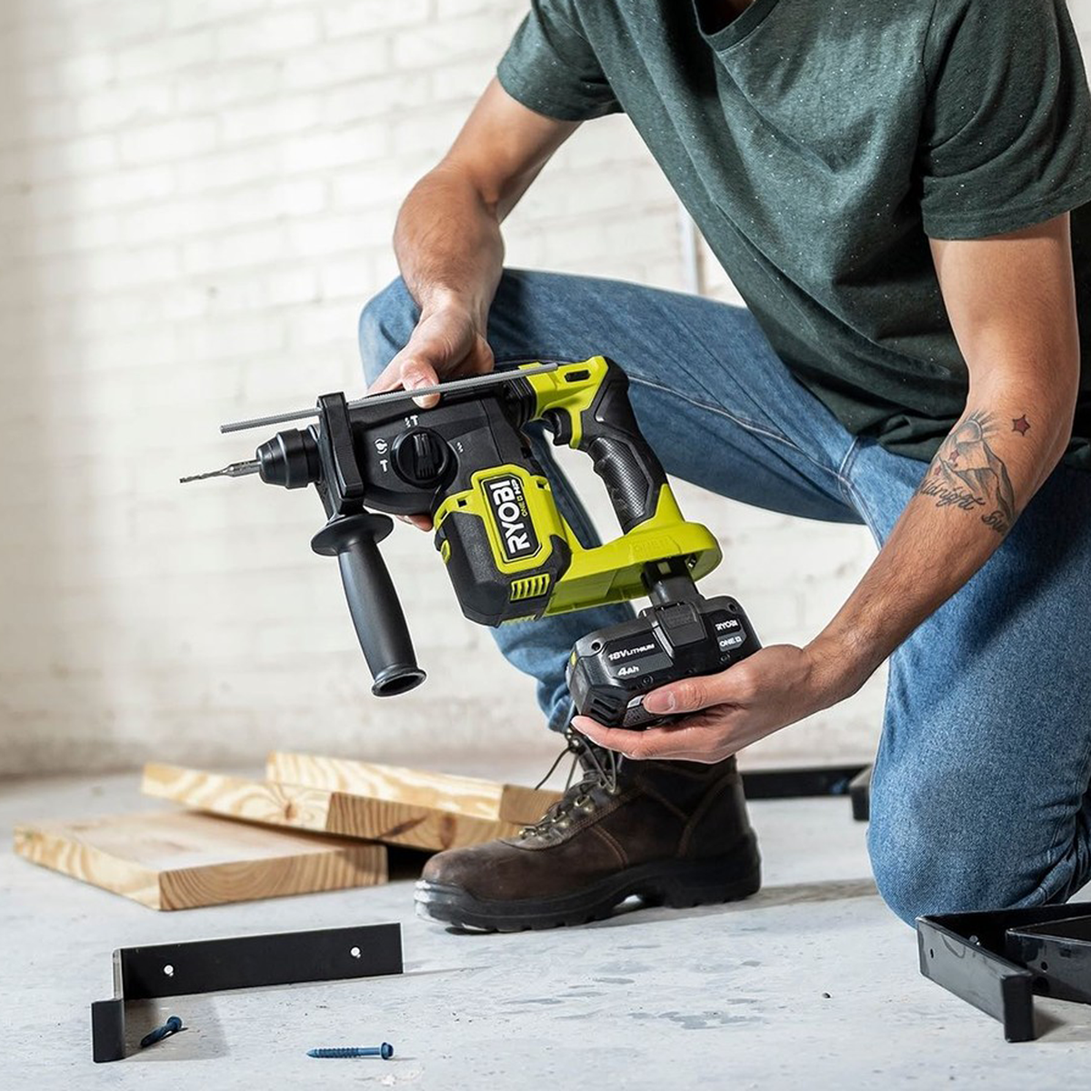 Ryobi 18V One HP Brushless SDS Rotary Hammer RSDS18X - 2.6kg - Drilling & Chiselling - SuperSaverAU - view 2