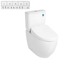 Toto Elong Back To Wall Smart Toilet Suite - Gloss White, S7 Washlet, Air-In Wonderwave, Auto Lid - ELONGBTWS7