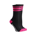 Hard Yakka Bamboo Work Socks - Women’s - 3 Pack Size 3-8 - Black Pink - Comfortable - SuperSaverAU - view 2