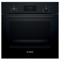Bosch Series 2 60cm Built-In Oven - 66L, Plug and Play 10A, 3D HotAir, EcoClean Direct, Black - HBF134EB1A
