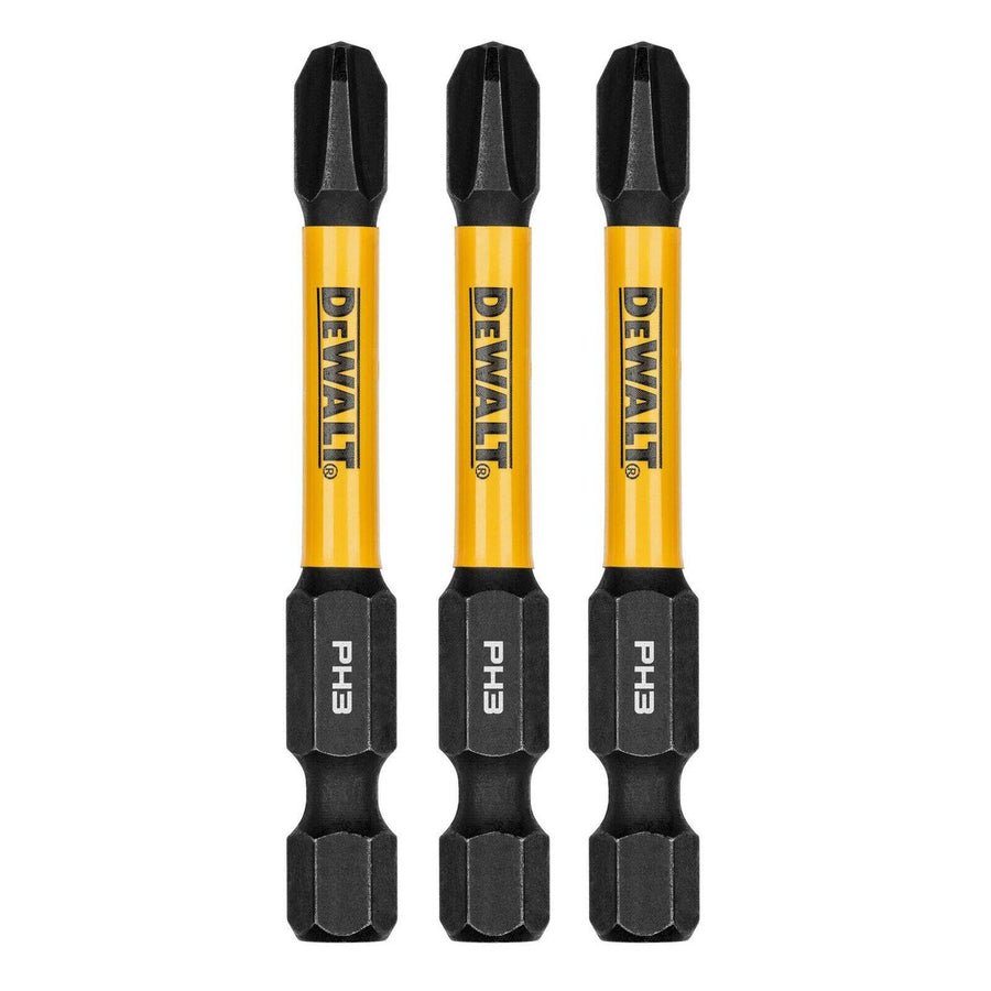Dewalt Flextorq Screwdriver Bit 57mm PH3 - 3 Pack - Impact Resistant - SuperSaverAU - view 1