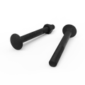 Zenith M10 Cup Head Bolts and Nuts - 100mm - Hot Dipped Galvanised Black - Coarse Thread - Secure Fastening - SuperSaverAU - view 1