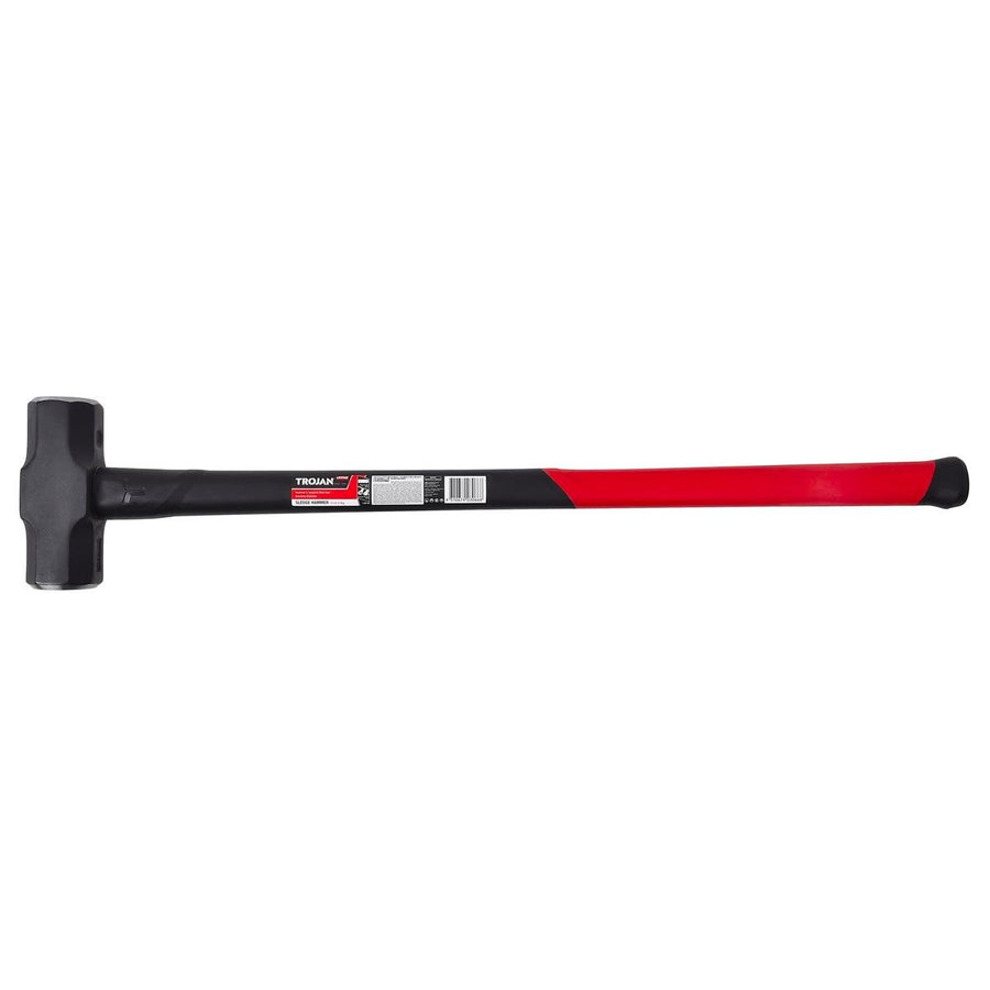 Trojan 10lb Fibreglass Sledge Hammer - Carbon Steel Head - Red and Black - SuperSaverAU - view 1