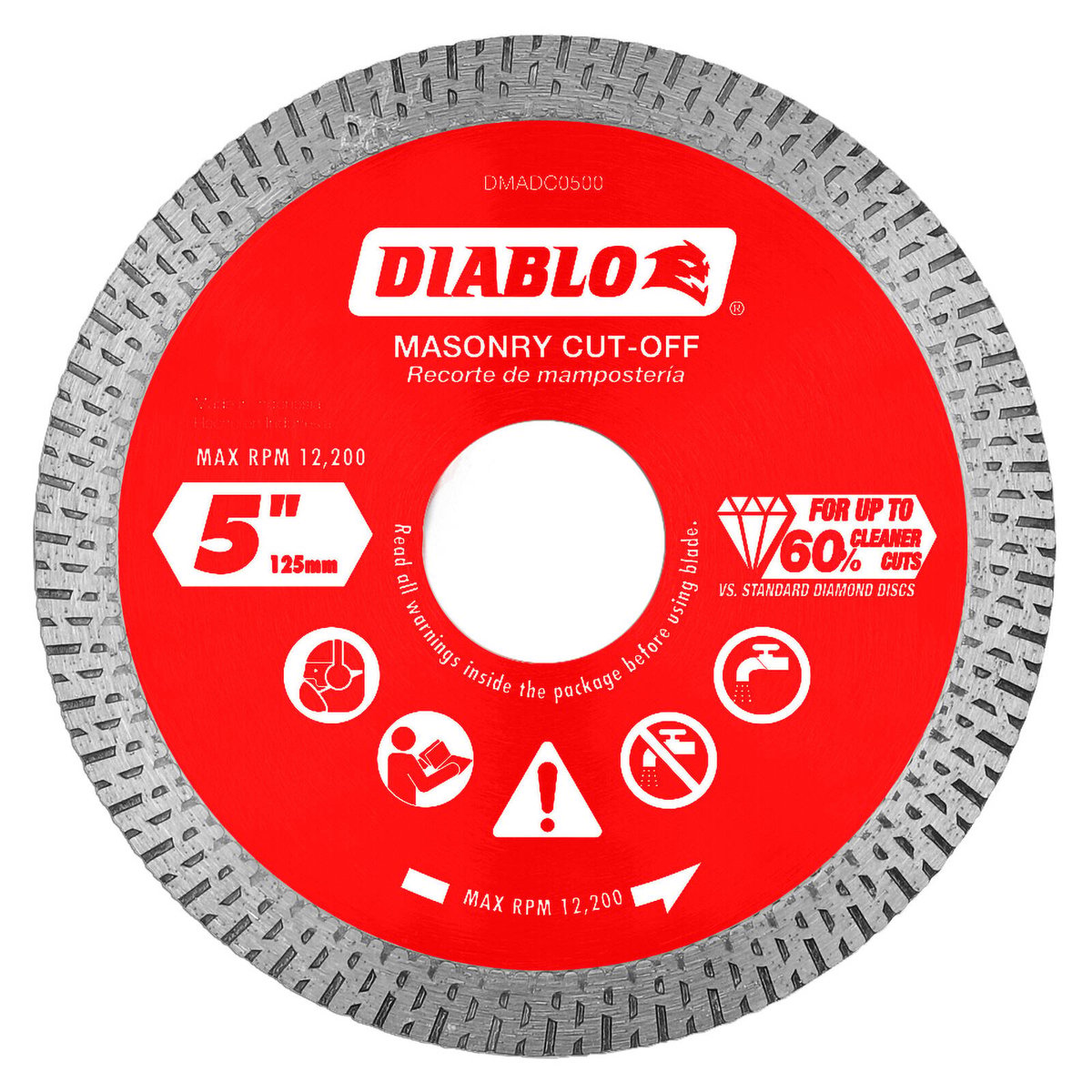 Diablo Diamond Disc 5" Continuous Rim Cut Off - 60% Smoother Cuts - 12,200 RPM - SuperSaverAU - view 2
