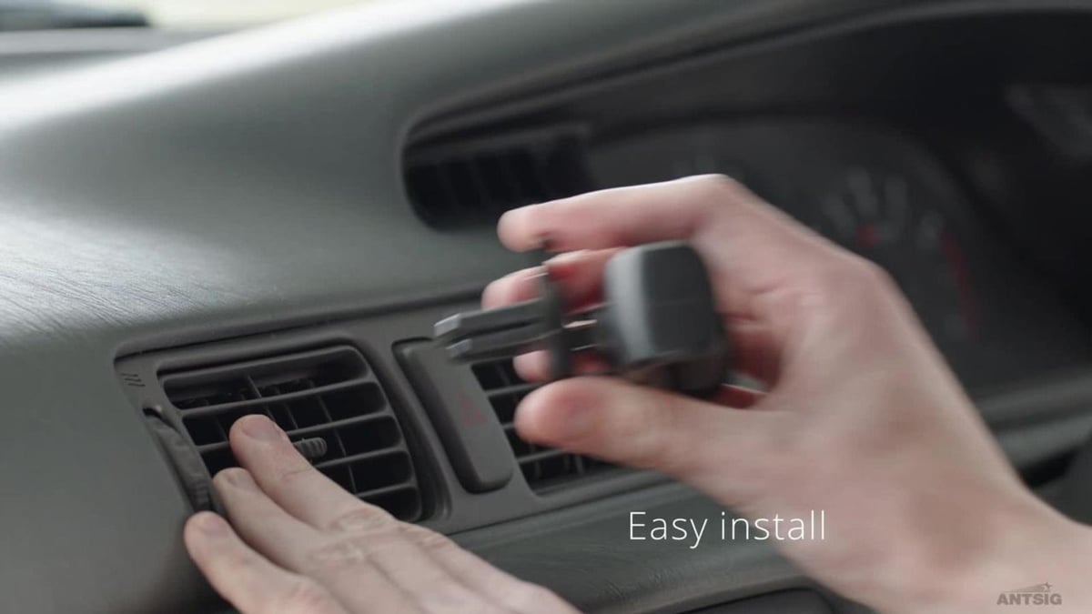 Antsig Vent Mount - Smartphone Holder - 150mm x 10mm x 30mm - Black - Easy Installation - SuperSaverAU - view 4
