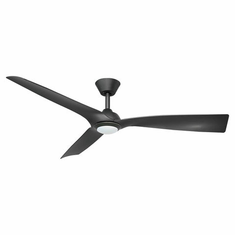 Mercator Trinidad III 1300mm DC Ceiling Fan with LED Light - Black Finish, 6-Speed Remote - FC598133BB