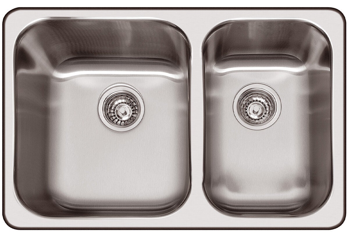 Abey NuQueen The Brisbane 1 and 3/4 Bowl Sink - Stainless Steel Topmount - 696mm Wide - Q180