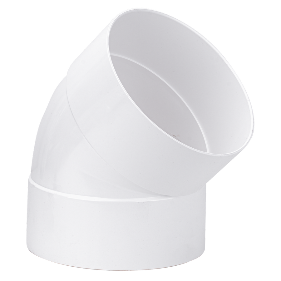 Holman Female Elbow - 150mm - PVC - 45° Angle - SuperSaverAU - view 1