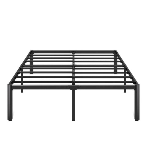 Zinus King Single metal bed frame - black steel, steel slats, tool-free setup - AU-MPRC-16B