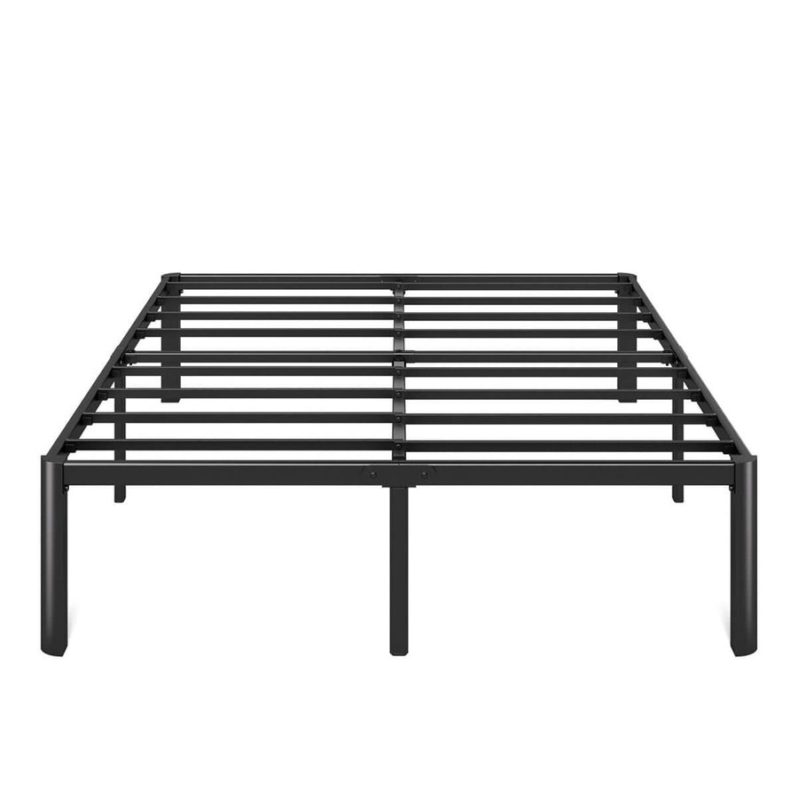 Zinus King Single metal bed frame - black steel, steel slats, tool-free setup - AU-MPRC-16B