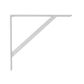 Carinya 400 x 350mm White Straight Stayed Bracket, Powder Coated Steel, 100kg, Multi-Orientation