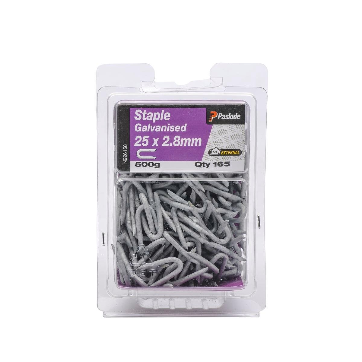 Paslode Galvanised Staple Nail 25mm x 2.8mm 500g Durable Fixing - SuperSaverAU - view 1