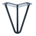 Taskmaster Hairpin Table Leg - 150mm x 10mm - Steel - Matte Black - SuperSaverAU - view 1