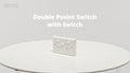 Deta White Solid Plate Double Power Point 250V 10A Extra Switch - SuperSaverAU - view 5