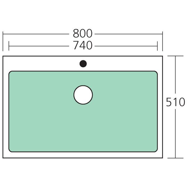 Oliveri Apollo single bowl sink - 800mm brushed stainless steel - Softtone soundproofing - AP1491