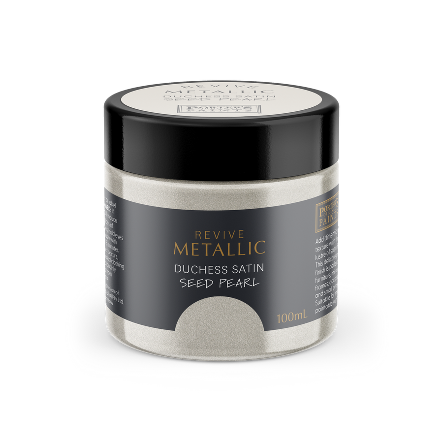 Porter S Paints 100ml Metallic Seed Pearl Furniture Paint - Water-Based - Satin Finish - SuperSaverAU - view 1