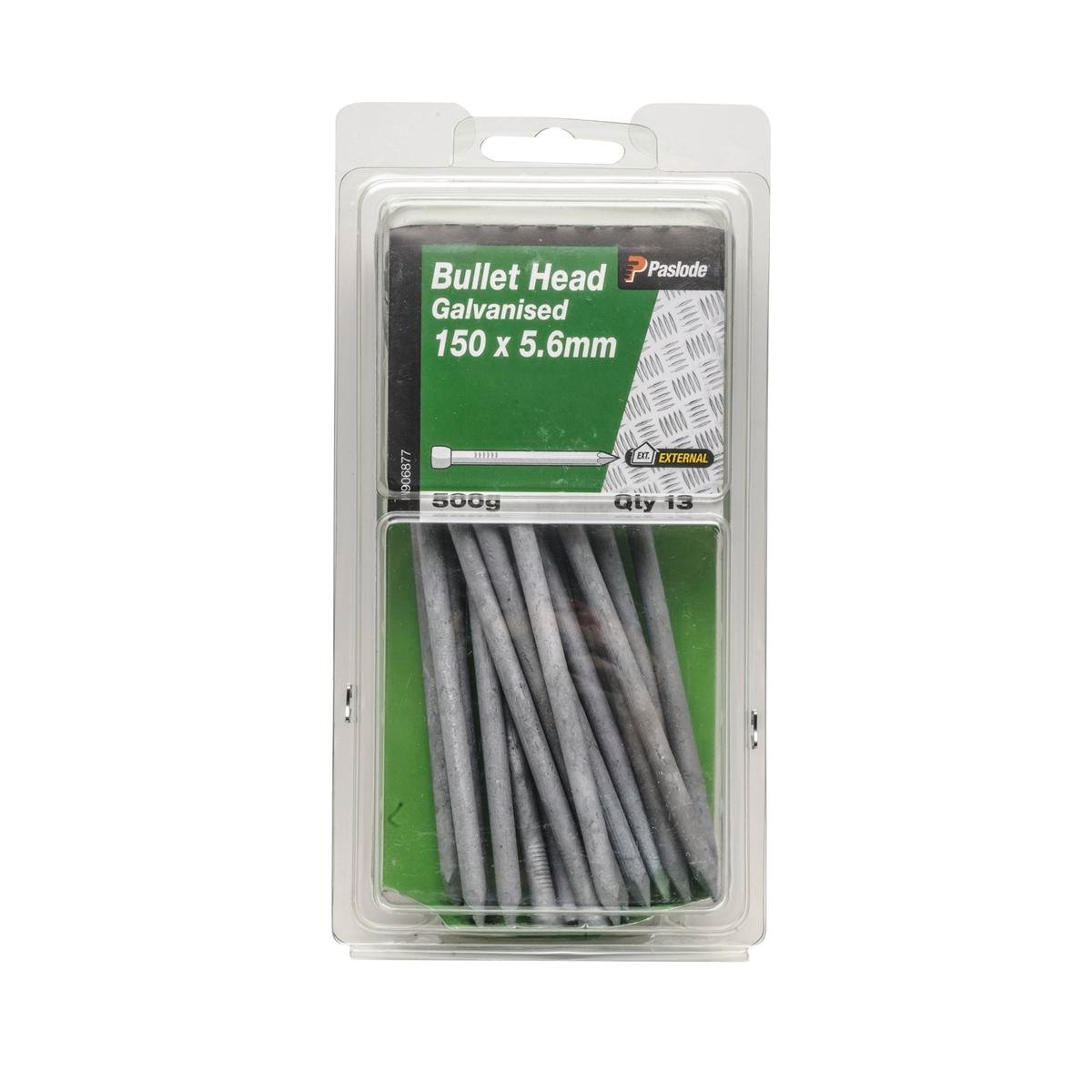 Paslode Bullet Head Galvanised Nails 150 x 5 6mm 500g 13 Pack - SuperSaverAU - view 1