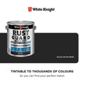 White Knight Rust Guard 4L Black Satin Enamel Paint - Quick Dry - Metal Protection - SuperSaverAU - view 4