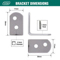 Carinya Reinforcing Angle Bracket 30x30x17mm Powder Coated 12 Pack - SuperSaverAU - view 5