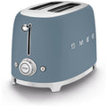 Smeg 50s Retro Style 2 Slice Toaster - Storm Blue Matte, Backlit Controls, Six Browning Levels - TSF01SBMAU